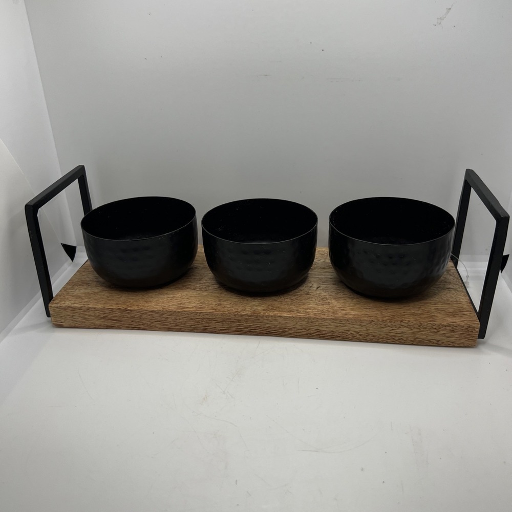 Metal And Wood Candle Centerpiece - Easy To Add Decorations To It For All Season